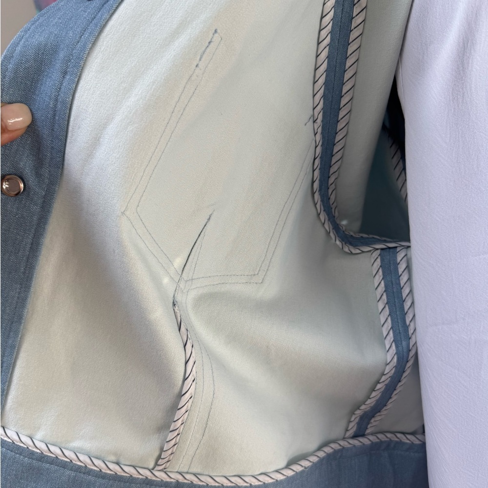 Pearl by Leila Rose Women's Blue Denim Jacket - Picture 10 of 14